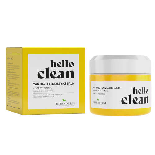 Herbaderm Hello Clean Yağ Bazlı Temizleyici Balm 100 ml | Saf Vitamin C - Herbaderm