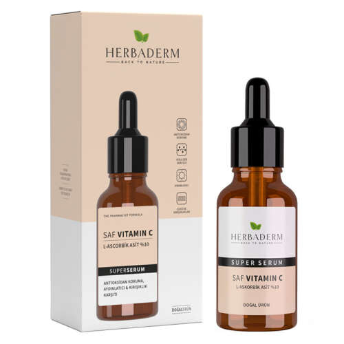 Herbaderm Saf C Vitamin %10 Serum 30 ml - Herbaderm