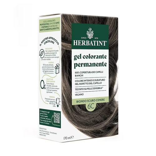 Herbatint Dark Ash Blonde 6C Koyu Küllü Sarı Saç Boyası 170 ml - 1