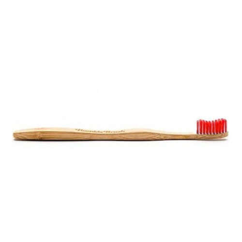 Humble Brush Doğal Orta-Sert Yetişkin Diş Fırçası - Kırmızı - Humble Brush