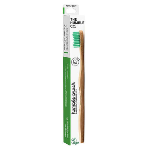 Humble Brush Doğal Yetişkin Yumuşak Bambu Diş Fırçası - Yeşil - 1