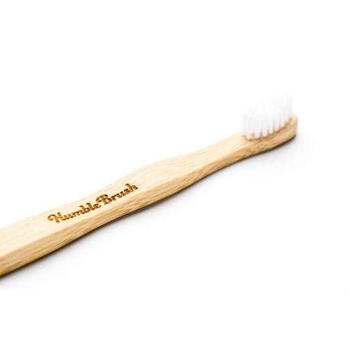 Humble Brush Doğal Yumuşak Çocuklar için Diş Fırçası - Beyaz - 4