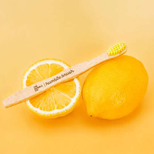 Humble Brush Doğal Yumuşak Çocuklar için Diş Fırçası - Sarı - 2