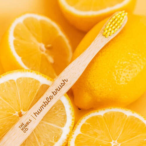 Humble Brush Doğal Yumuşak Çocuklar için Diş Fırçası - Sarı - 3