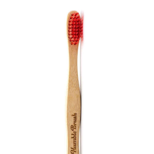 Humble Brush Doğal Yumuşak Yetişkin Diş Fırçası - Kırmızı - Humble Brush