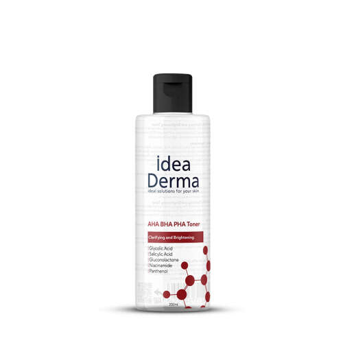 İdea Derma AHA BHA PHA Clarifying and Brightening Toner 200 ml - İdea Derma