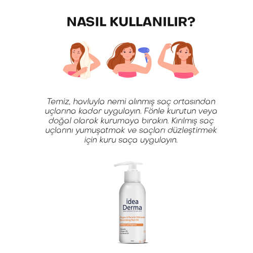 İdea Derma Argan ve Keratin Besleyici Saç Bakım Yağı 100 ml - 5
