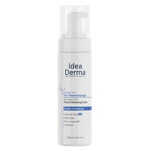 İdea Derma Glikolik Asit Yüz Yıkama Köpüğü 200 ml - İdea Derma