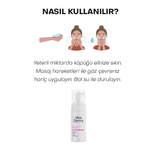 İdea Derma Hassas Cilt Yüz Temizleme Köpüğü 100 ml - 5