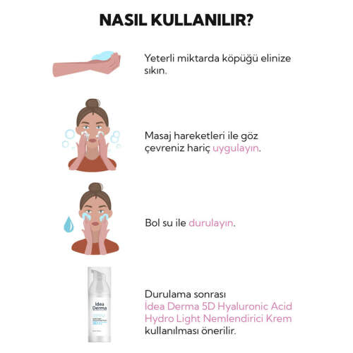 İdea Derma Hassas Cilt Yüz Temizleme Köpüğü 200 ml - 8