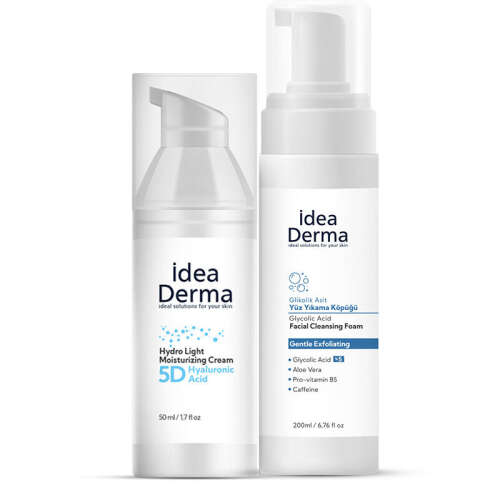 İdea Derma Hyaluronik Asit Nemlendiren ve Temizleyen İkili - 1