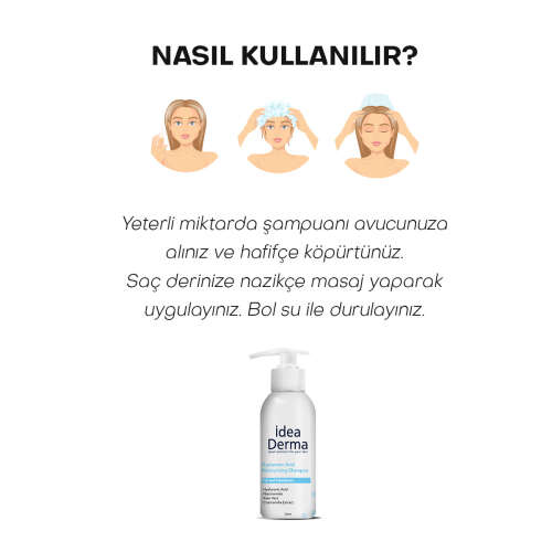 İdea Derma Hyaluronik Asit Nemlendirici Şampuan 100 ml - 5