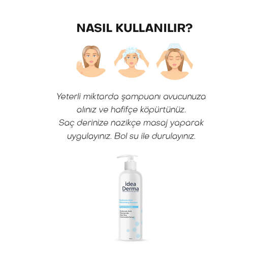 İdea Derma Hyaluronik Asit Nemlendirici Şampuan 350 ml - 5