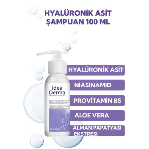 İdea Derma Hyaluronik Asit Şampuan 100 ml - 5