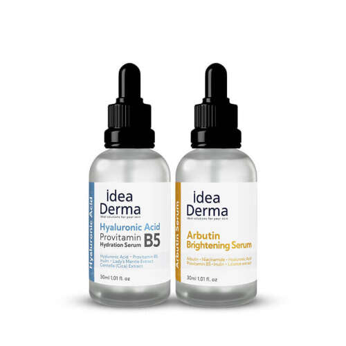 İdea Derma Hyaluronik Asit ve Arbutin Nem ve Işıltı Seti - 1