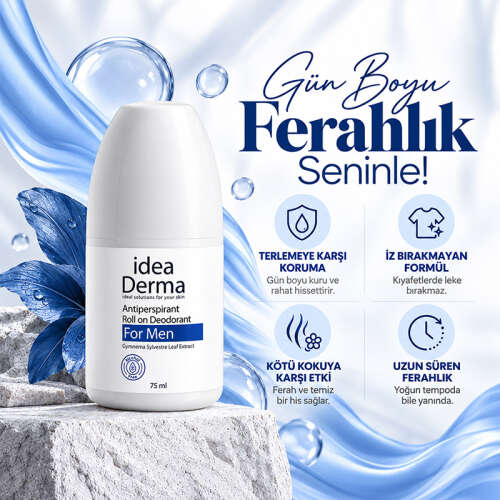 İdea Derma Roll-on Antiperspirant Deodorant 75 ml - Erkekler İçin - 3