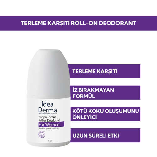 İdea Derma Roll-on Antiperspirant Deodorant 75 ml - Kadınlar İçin - 5