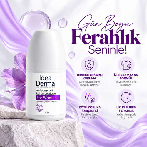 İdea Derma Roll-on Antiperspirant Deodorant 75 ml - Kadınlar İçin - 3