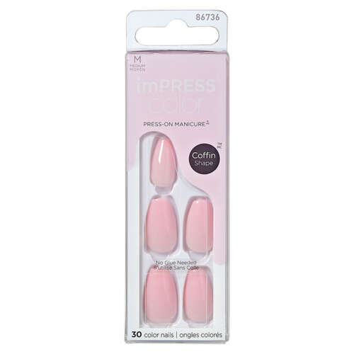 impress Color Medium Coffin Shape Nails Takma Tırnak 86736 - imPress