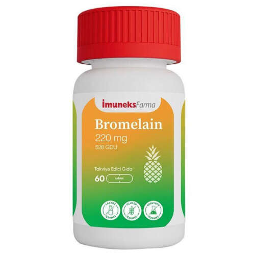 Imuneks Farma Bromelain 220 mg Takviye Edici Gıda 60 Tablet - Imuneks
