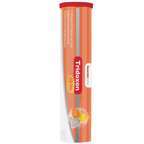 İmuneks Farma Tridoxon 3'lü Etki Takviye Edici Gıda 15 Efervesan Tablet - Imuneks