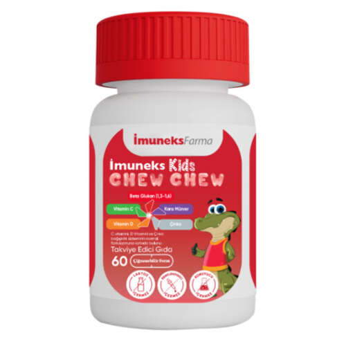 Imuneks Kids Chew Chew Takviye Edici Gıda 60 Çiğnenebilir Kapsül - Imuneks