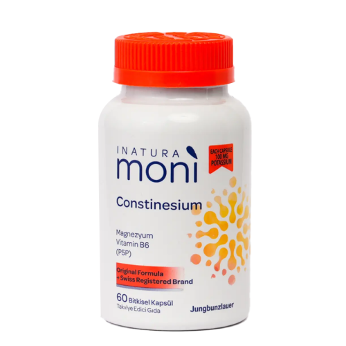 Inatura Moni Constinesium Magnesium, Vitamin B6, Potasyum 60 Bitkisel Kapsül - 1