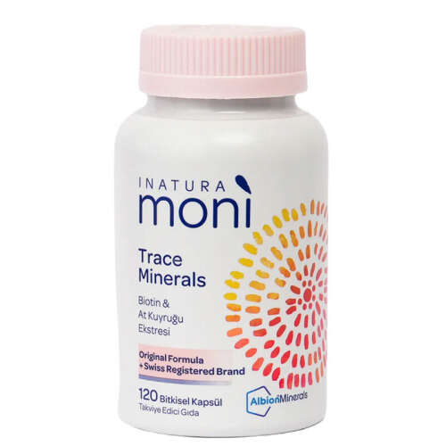 Inatura Moni Trace Biotin ve At Kuyruğu Ekstresi Multivitamin 120 Bitkisel Kapsül - Moni Vitamins