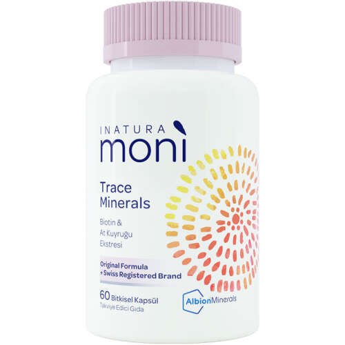 Inatura Moni Trace Biotin ve At Kuyruğu Ekstresi Multivitamin 60 Bitkisel Kapsül - Moni Vitamins