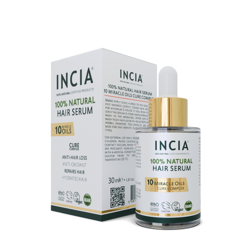 INCIA %100 Doğal 10 Mucizevi Yağ Saç Bakım Serumu 30 ml - INCIA