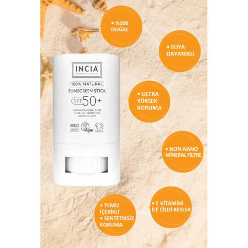 INCIA %100 Doğal Güneş Koruyucu Stick Spf 50 15 gr - 3