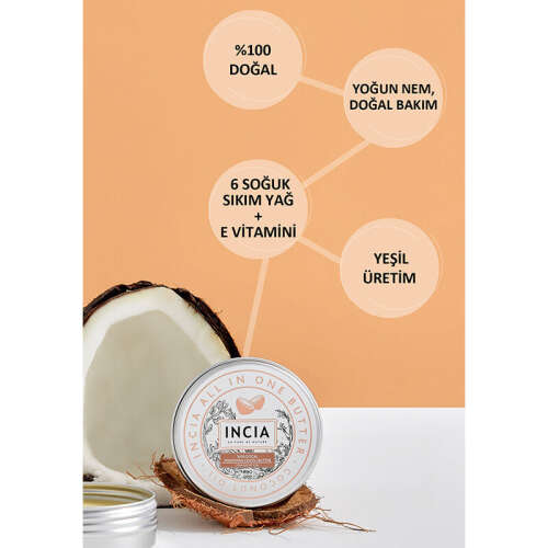 INCIA %100 Doğal Hindistan Cevizli Butter 50 ml - 5