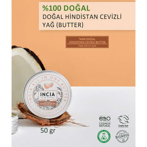 INCIA %100 Doğal Hindistan Cevizli Butter 50 ml - 7