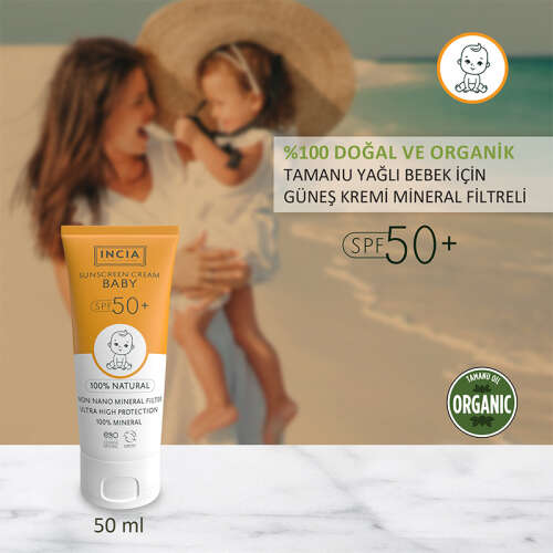 INCIA Bebekler İçin Doğal Güneş Kremi 50 SPF 50 ml - 3