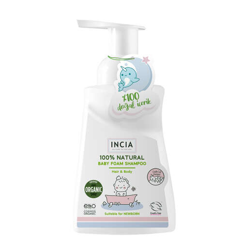 Incia Bebekler İçin Doğal Köpük Şampuanı Saç ve Vücut İçin 200 ml - INCIA