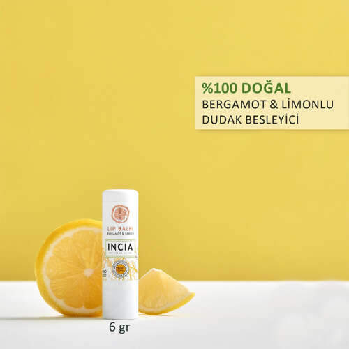 INCIA Bergamot & Limonlu Doğal Dudak Besleyici 6g - 4