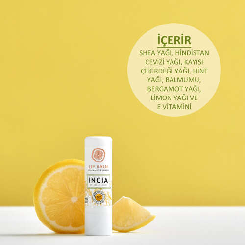 INCIA Bergamot & Limonlu Doğal Dudak Besleyici 6g - 5