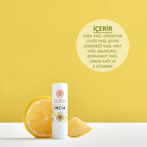 INCIA Bergamot & Limonlu Doğal Dudak Besleyici 6g - 9