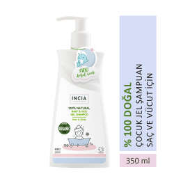 INCIA Çocuklar İçin Doğal Jel Şampuan Saç ve Vücut İçin 350 ml - 2