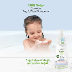INCIA Çocuklar İçin Doğal Jel Şampuan Saç ve Vücut İçin 350 ml - 6