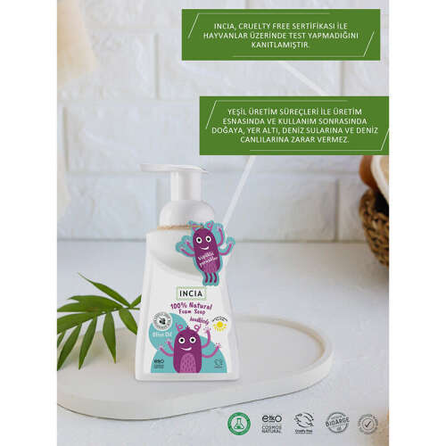 INCIA Çocuklar İçin Zeytinyağlı Doğal Köpük Sabun 200 ml - 2