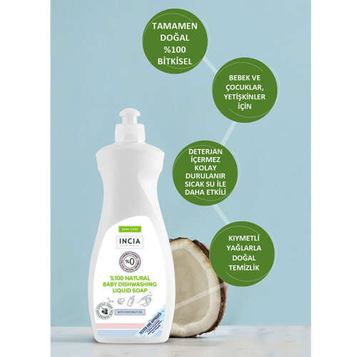INCIA Doğal Bebek Bulaşık Sabunu 500 ml - 6