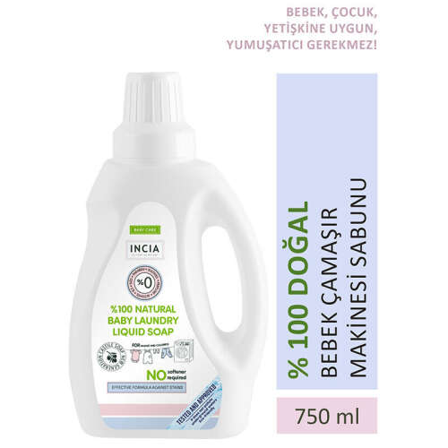 INCIA Doğal Bebek Çamaşır Makinesi Sabunu 750 ml - 3