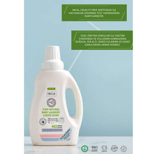 INCIA Doğal Bebek Çamaşır Makinesi Sabunu 750 ml - 4