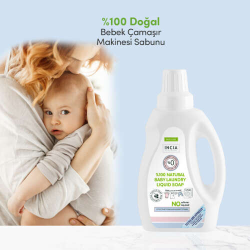 INCIA Doğal Bebek Çamaşır Makinesi Sabunu 750 ml - INCIA