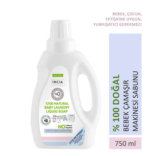 INCIA Doğal Bebek Çamaşır Makinesi Sabunu 750 ml - 7