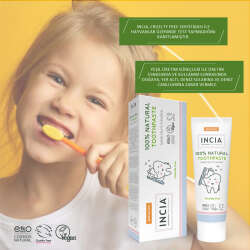 Incia Doğal Diş Macunu Bebek ve Çocuk Karışık Meyve Aromalı Florürsüz 50 ml - 5