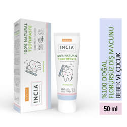 Incia Doğal Diş Macunu Bebek ve Çocuk Karışık Meyve Aromalı Florürsüz 50 ml - 2