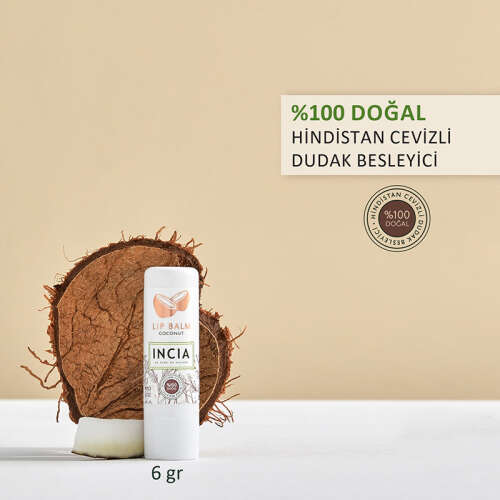 INCIA Doğal Hindistan Cevizli Dudak Besleyici 6gr - 3