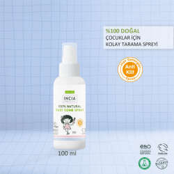 Incia Doğal Kolay Tarama Spreyi Çocuklar İçin Nemlendirici Parlaklaklaştırıcı Anti-Klit 100ml - 3